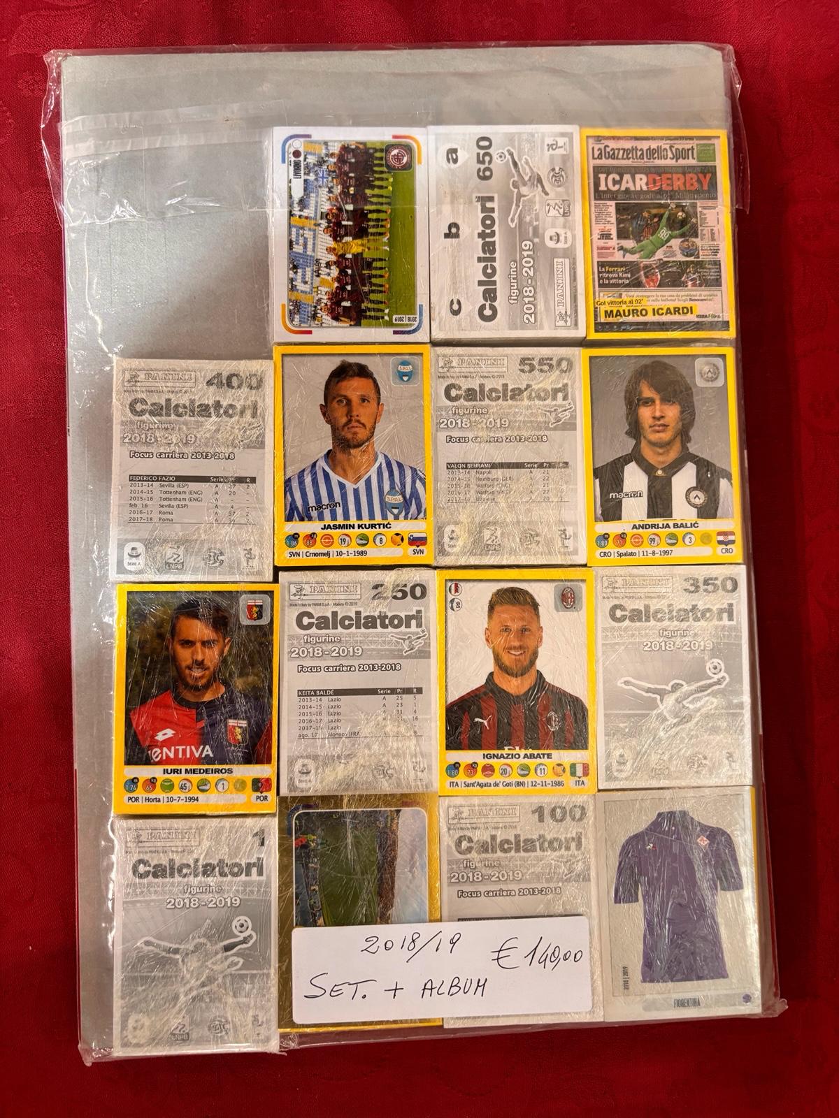 Album Panini Calciatori 2018/2019 Vuoto + Set Figurine Staccate.