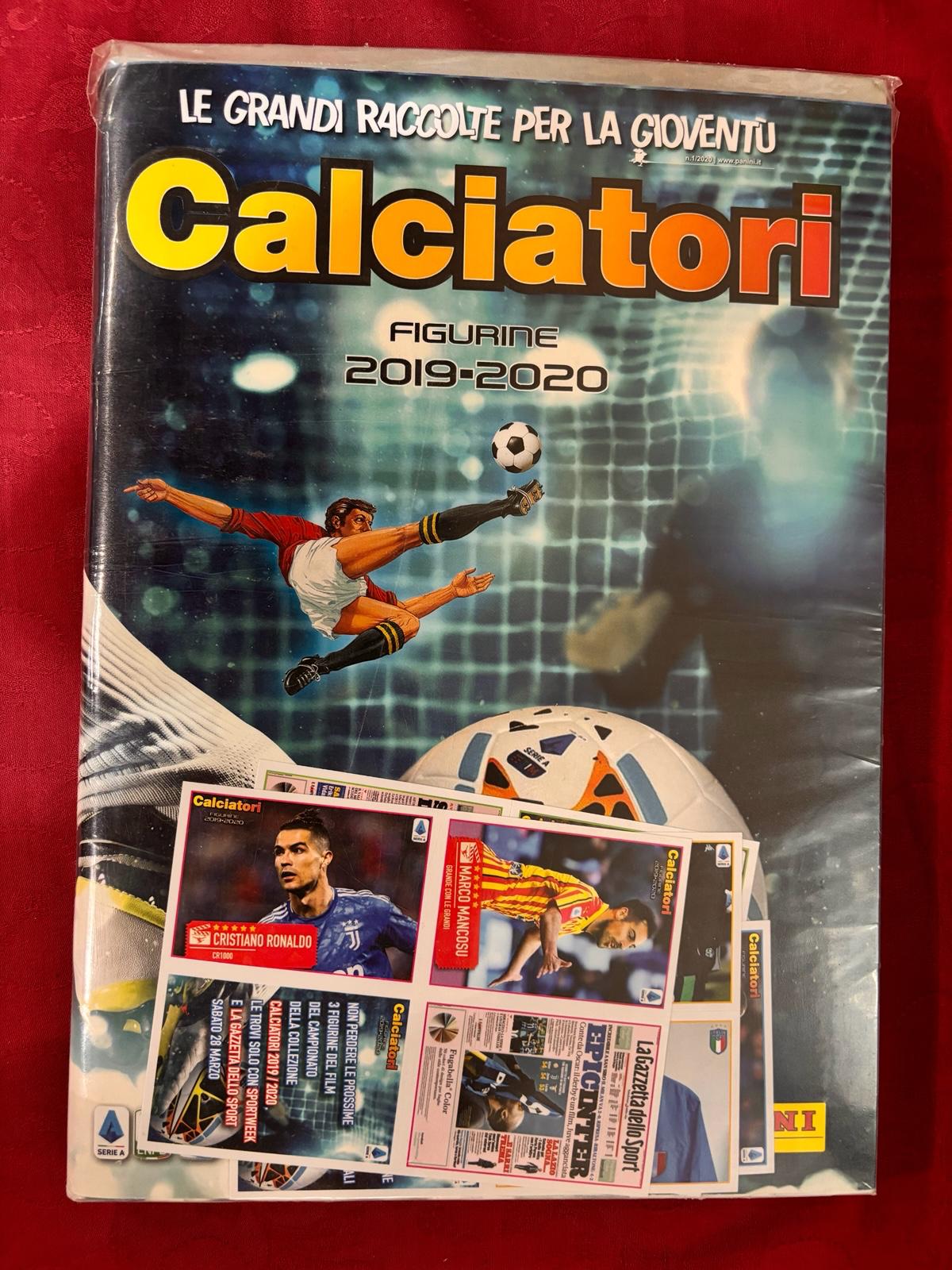Album Panini Calciatori 2019/2020 Vuoto + Set Figurine Staccate.